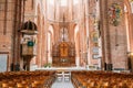 Riga Latvia. Nave Of St. Peter's Church. Central Part Of Interior