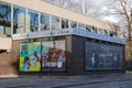 Signboard of the Dailes Theatre, professional Latvian theater founded by Latvian director and actor Eduards Smilgis