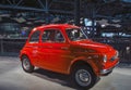 RIGA, LATVIA - OCTOBER 16: Retro car of the year 1962 STEYR PUCH 500D Riga Motor Museum, October 16, 2016 in Riga, Latvia Royalty Free Stock Photo