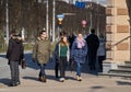06-03-2020 Riga, Latvia People walking in city park