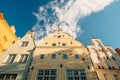 Riga, Latvia. Famous landmark three brothers buildings. Old Houses Royalty Free Stock Photo