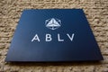 ABLV sign on bank`s building wall.