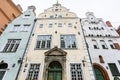 Facade of Three Brothers houses in Riga city Royalty Free Stock Photo