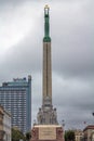 RIGA, LATVIA - SEPTEMBER 15, 2017: War of Independence Victory Column