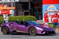 Lamborghini car crash in Riga. Royalty Free Stock Photo