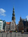 Town Hall Square house. Riga was founded in 1201 Royalty Free Stock Photo