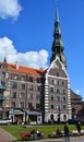 Town Hall Square house. Riga was founded in 1201