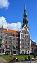 Town Hall Square house. Riga was founded in 1201 Royalty Free Stock Photo