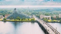 Riga, Latvia. Akmens Tilts - Stone Bridge Street In Summer Day. Royalty Free Stock Photo