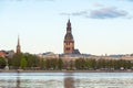 Riga, Latvia, view of the old city with the tower Royalty Free Stock Photo