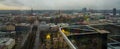 Riga, Latvia: View of Riga from the observation deck. Top view of the city in autumn in cloudy weather Royalty Free Stock Photo