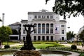 Riga national opera theater and fountain