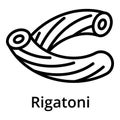 Rigatoni icon, outline style