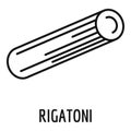 Rigatoni icon, outline style