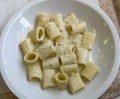 rigatoni pasta cheese and pepper
