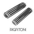Rigatoni pasta glyph icon