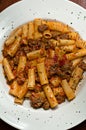 Rigatoni Pasta with Sausage top down