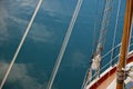 Rigging from above on a schooner Royalty Free Stock Photo