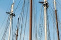 Rigging of a big sailing ship Royalty Free Stock Photo