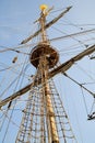 Rigging of big sailing ship Royalty Free Stock Photo