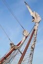 Rigging bowsprit of a sailing ship