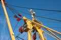 Rigging of a Dutch fishing cutter Royalty Free Stock Photo