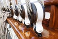 Rigging on old sailing ship Royalty Free Stock Photo