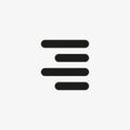 Right alignment icon. Simple text alignment button sign for websites and mobile apps UI design