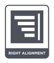right alignment icon in trendy design style. right alignment icon isolated on white background. right alignment vector icon simple
