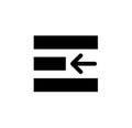 Right alignment, text icon. Simple glyph vector of text editor set icons for UI and UX, website or mobile application