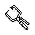 right angle clamp carpenter tool line icon vector illustration Royalty Free Stock Photo