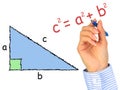 Right-angle triangle. Royalty Free Stock Photo
