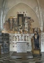 Right apse chapel in the Church of Saint George in Varenna on Lake Como. Royalty Free Stock Photo