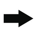 Right arrow black simple icon Royalty Free Stock Photo