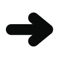 Right arrow black simple icon Royalty Free Stock Photo