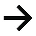Right arrow black simple icon Royalty Free Stock Photo