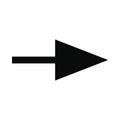 Right arrow black simple icon Royalty Free Stock Photo