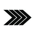 Right arrow black simple icon Royalty Free Stock Photo
