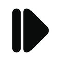 Right arrow black simple icon Royalty Free Stock Photo