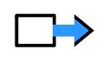 Right Arrow from Box Icon for Exit & External Link, vector design Generative AI Royalty Free Stock Photo