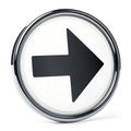 Right Arrow Button Icon Isolated on White Royalty Free Stock Photo