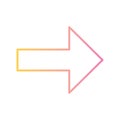 Right arrow gradient style icon vector design Royalty Free Stock Photo