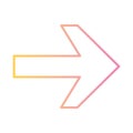 Right arrow gradient style icon vector design Royalty Free Stock Photo