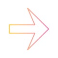 Right arrow gradient style icon vector design Royalty Free Stock Photo