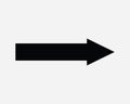 Right Arrow Icon East Side Direction Position Navigation Path Pathway Cursor Here Shape Traffic Sign Road Symbol EPS Vector