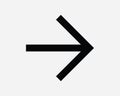 Right Arrow Point Pointing Pointer Arrowhead Beside Side Next Forward Swipe Direction Navigation Path SVG Sign Icon Shape Vector