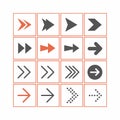 Right Arrow Icons Set Navigation Direction Symbols Vector Royalty Free Stock Photo