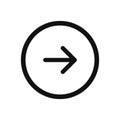 Right arrow, Next button vector icon in modern design style for web site and mobile app Royalty Free Stock Photo