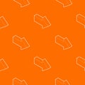 Right arrow pattern vector orange Royalty Free Stock Photo