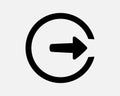 Right Arrow Point Pointing Next Page Cursor Scroll Swipe Pointer Direction Navigation Button Circle Icon Royalty Free Stock Photo